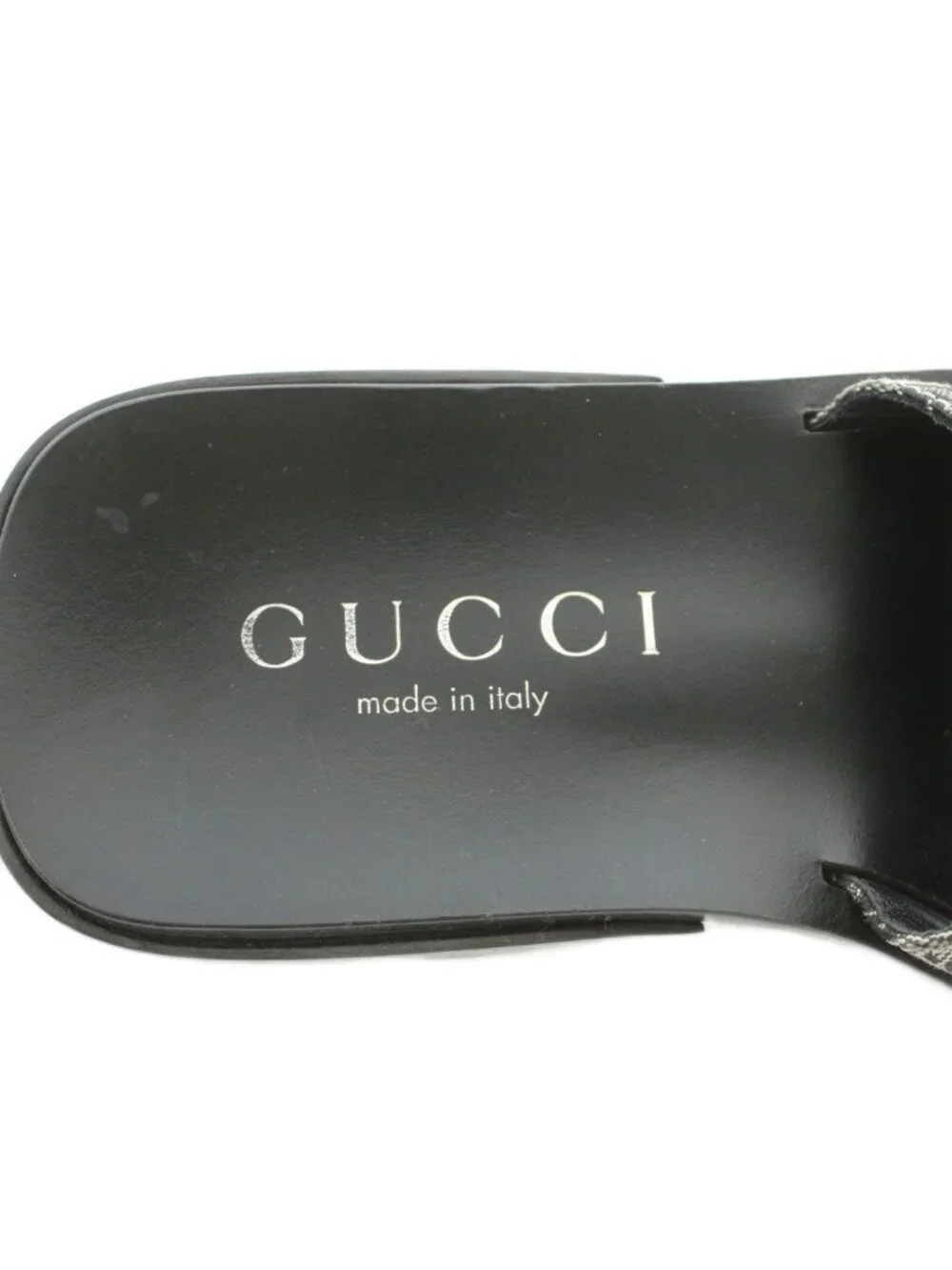 Gucci GG Canvas Slide Sandals 40 Black